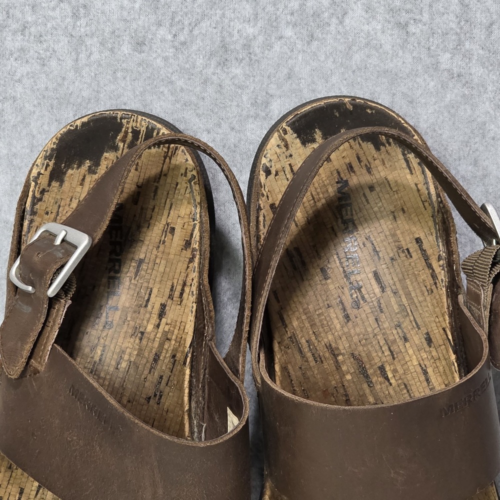 Merrell Brown Leather - Around Town - Back Strap - Sandal - Size US 10 Women's - Picture 4 of 9